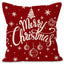 Christmas red ball pillow cover Christmas holiday themed home decoration pillowcase linen waist pillow - Korvel