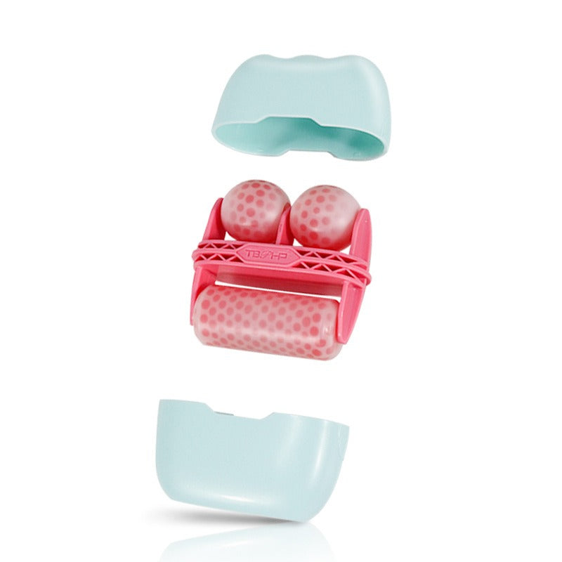 2 in 1 double head plastic ice roller ice roller facial ice skin instrument facial beauty cold compress massager - Korvel