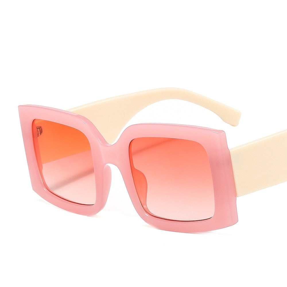 Fashion Big Frame Dazzling Color Men And Women All-Match Personality Sunglasses Ins Style Square Sunglasses - Korvel