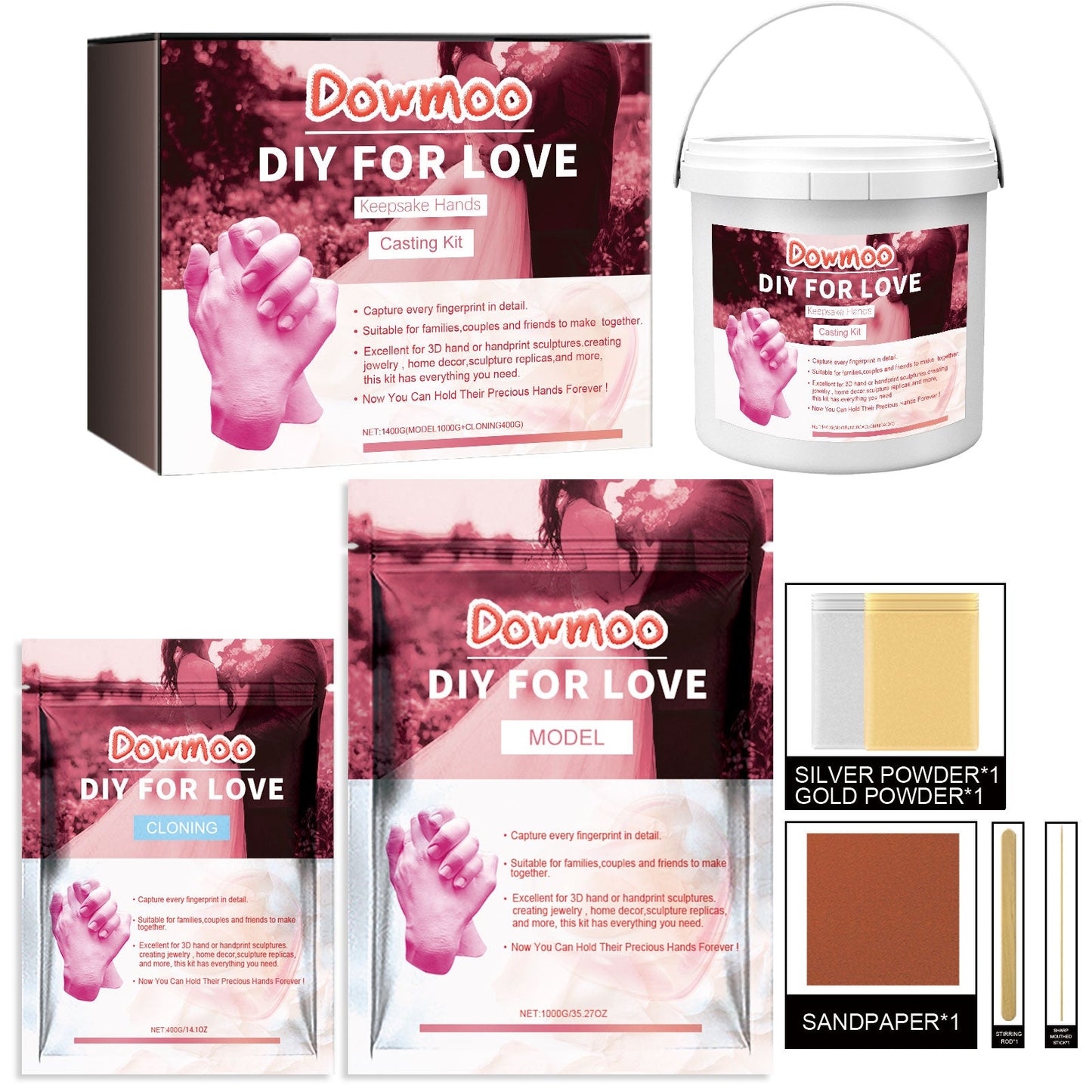 Couple Hand Model Craft Kit - Creative DIY Gift