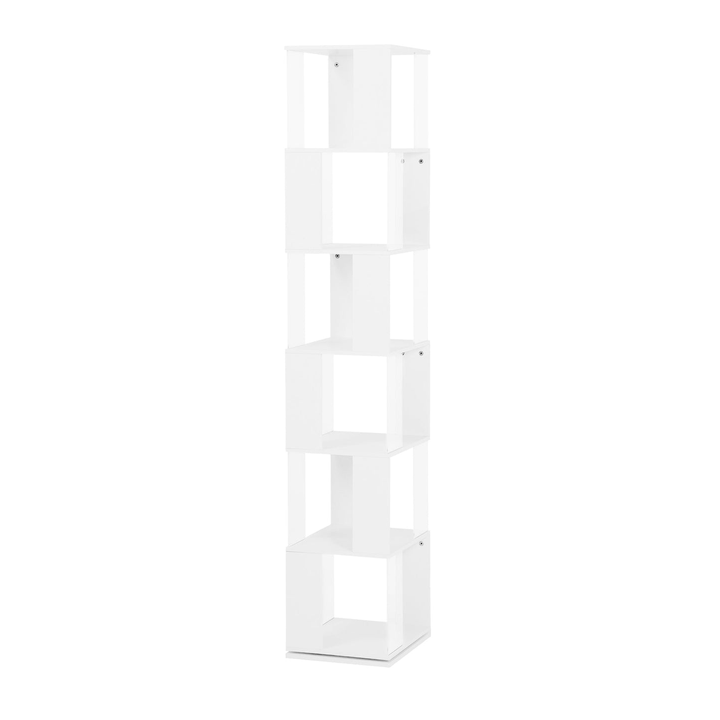 6-Layer Rotating Acrylic Bookshelf for Creative Spaces