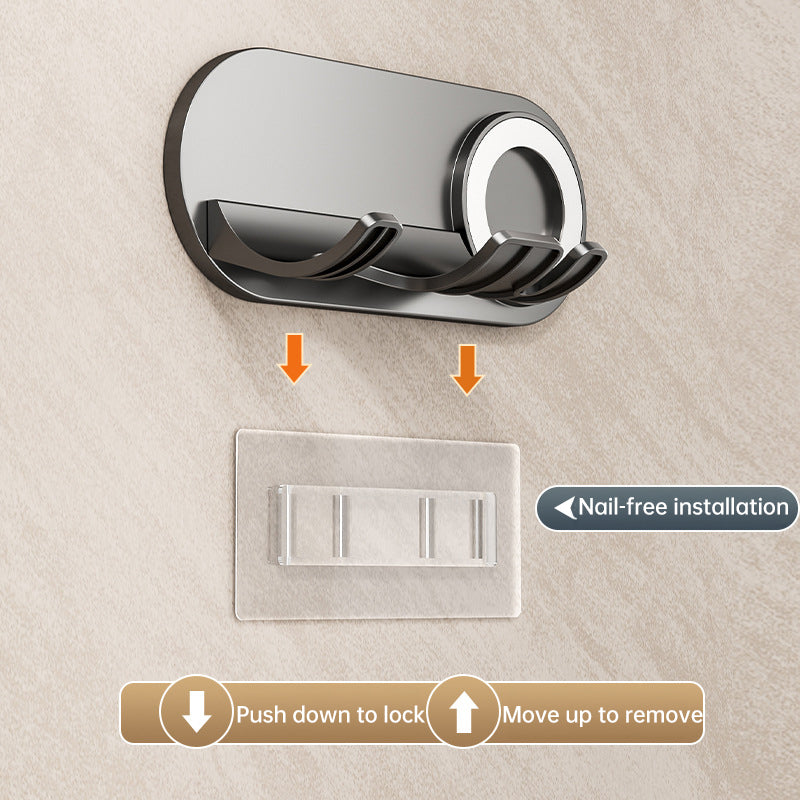 No - drill Magnetic Hair Dryer Wall Mount. Synthetic plastic, for Dyson/Leihen/Kexi. Colors: gray & white - Korvel