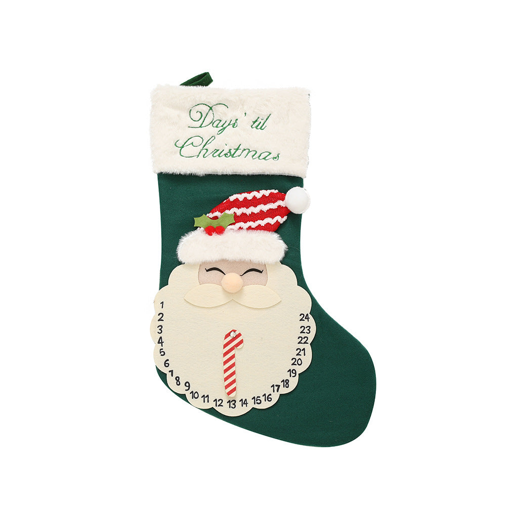 Festive Knitted Christmas Stocking Gift Bag