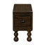 Solid wood end table, rectangular 23.6 inch narrow edge table with drawers, vintage bedside table, Espresso - Korvel