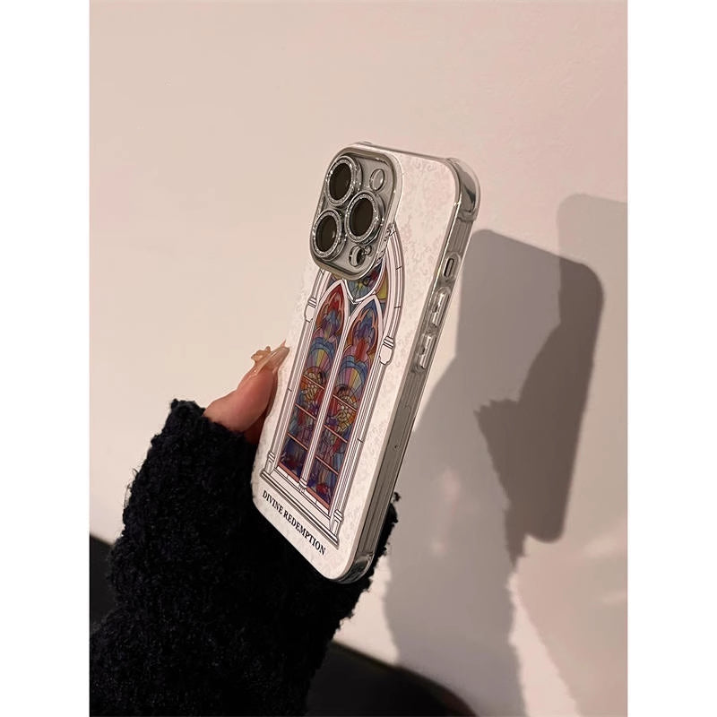 A niche Van Gogh art window glitter lens film double-layer shell Apple phone case · Van Gogh art window - single shell - Korvel