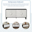 Vintage White Large Faceted Carved Sideboard with Black Frames