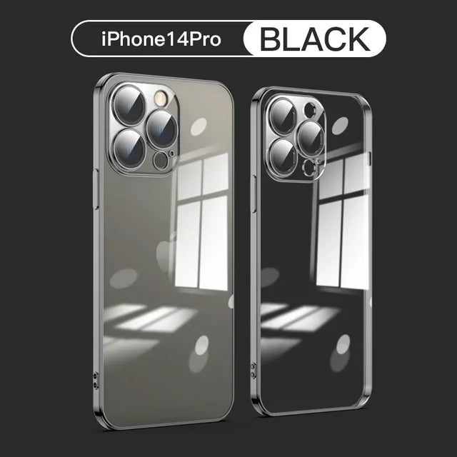 Electroplating TPU Transparent Phone Case for iPhone 16 & 15