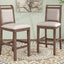 TOPMAX 3-Piece Wood Counter Height Drop Leaf Dining Table Set with 2 Upholstered Dining Chairs for Small Place, Brown - Korvel