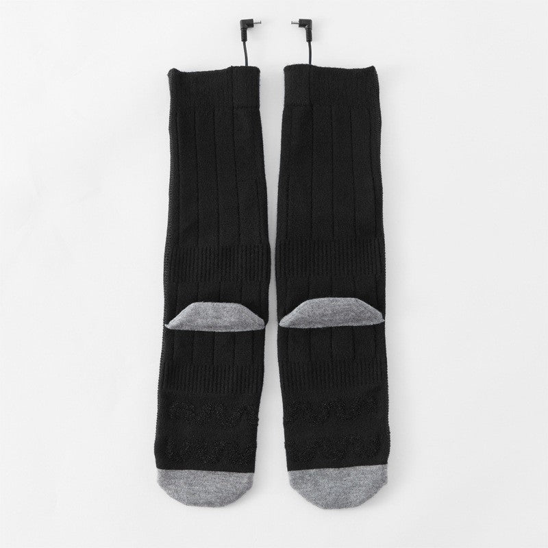 Heating socks, warm electric socks, USB charging long tube skiing socks, men's and women's winter heating and foot warming socks - Korvel