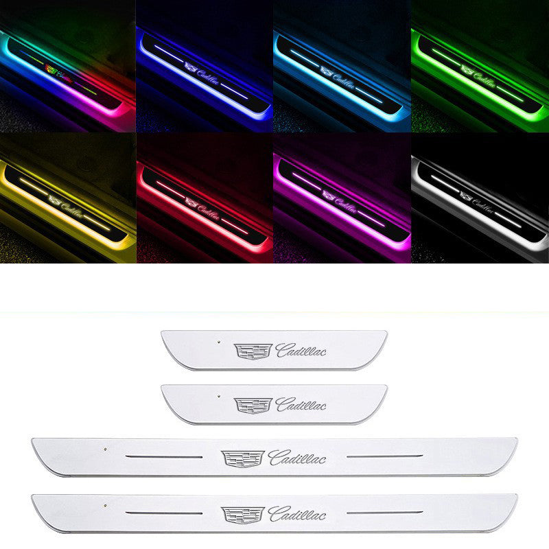 Lumière de bienvenue LED universelle en acrylique pour voiture - Ensemble de 4 pièces