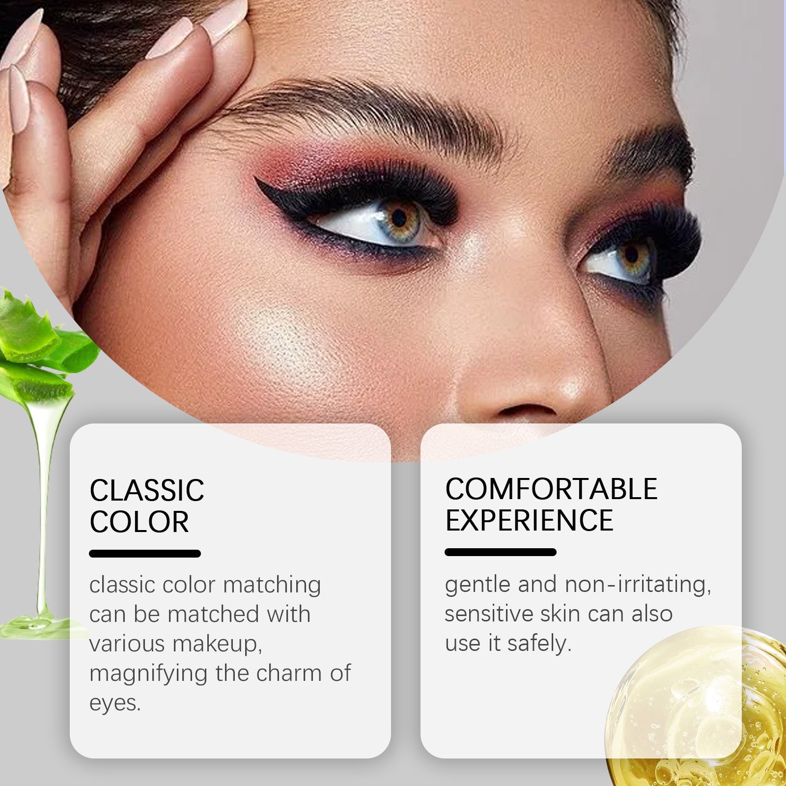 Color Eyeliner Daily Lasting Non-Fading Glue Eyeliner Smooth Smooth Eye Makeup Natural Color - Korvel