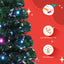 4-piece Christmas artificial tree set, Christmas wreath, wreath and 2 colored light entrance trees, PVC holiday celebration set - Korvel