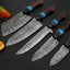 Premium Handmade Damascus Chef Knife Set – 13" Wenge Resin Handle with Leather Sheath - Korvel