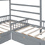 Twin Size House Platform Bed with Three Storage Drawers Gray - Korvel