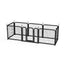 8-panel dog fence, 24 inch small dog pet fence, portable indoor pet game fence. Black, 22.2 inches wide x 23.6 inches high. - Korvel
