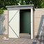 5 * 3FT outdoor storage shed, tool shed with sloping roof and lockable door, backyard garden metal shed, courtyard lawn, gray - Korvel