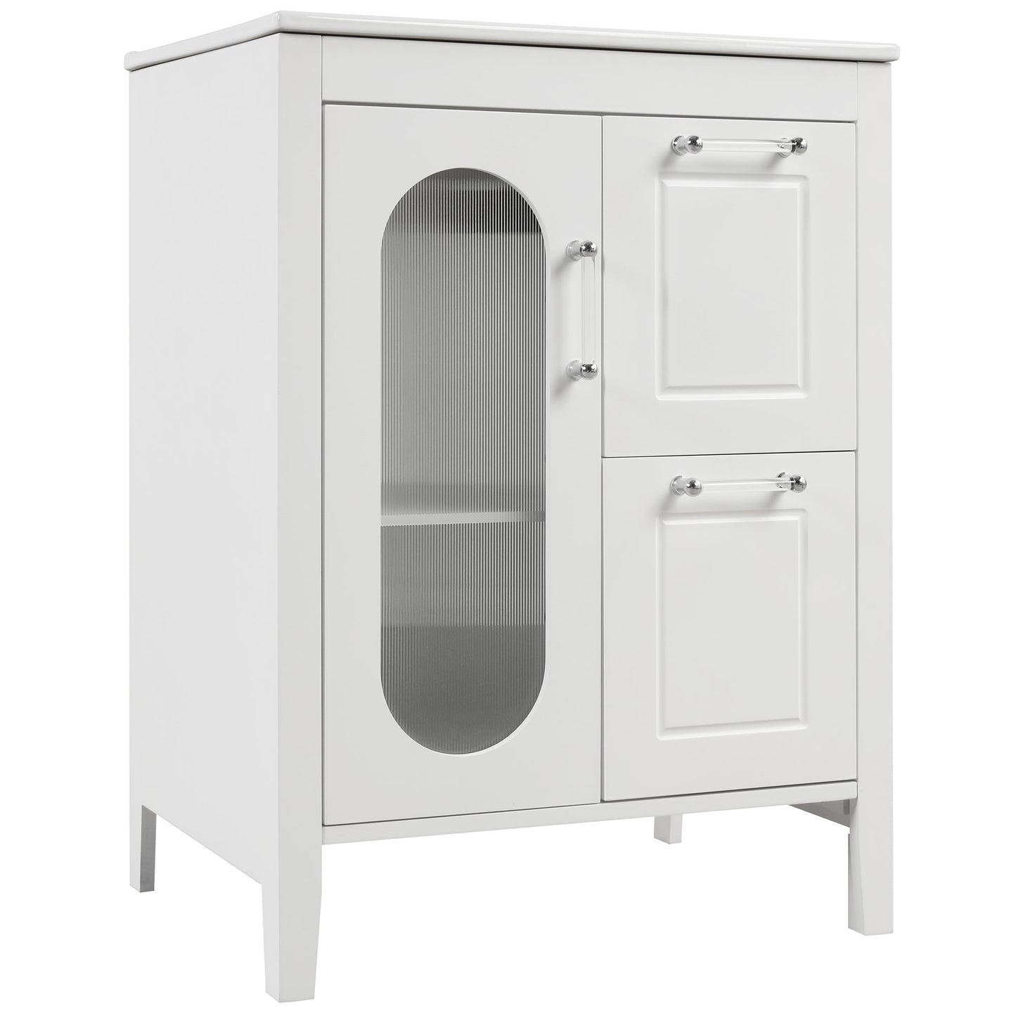 Elegant 24" Bathroom Vanity with Sink and Storage
