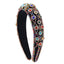 Elegant Colored Glass Diamond Flower Hoop Earrings