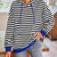 Sudadera con capucha a rayas suelta y casual