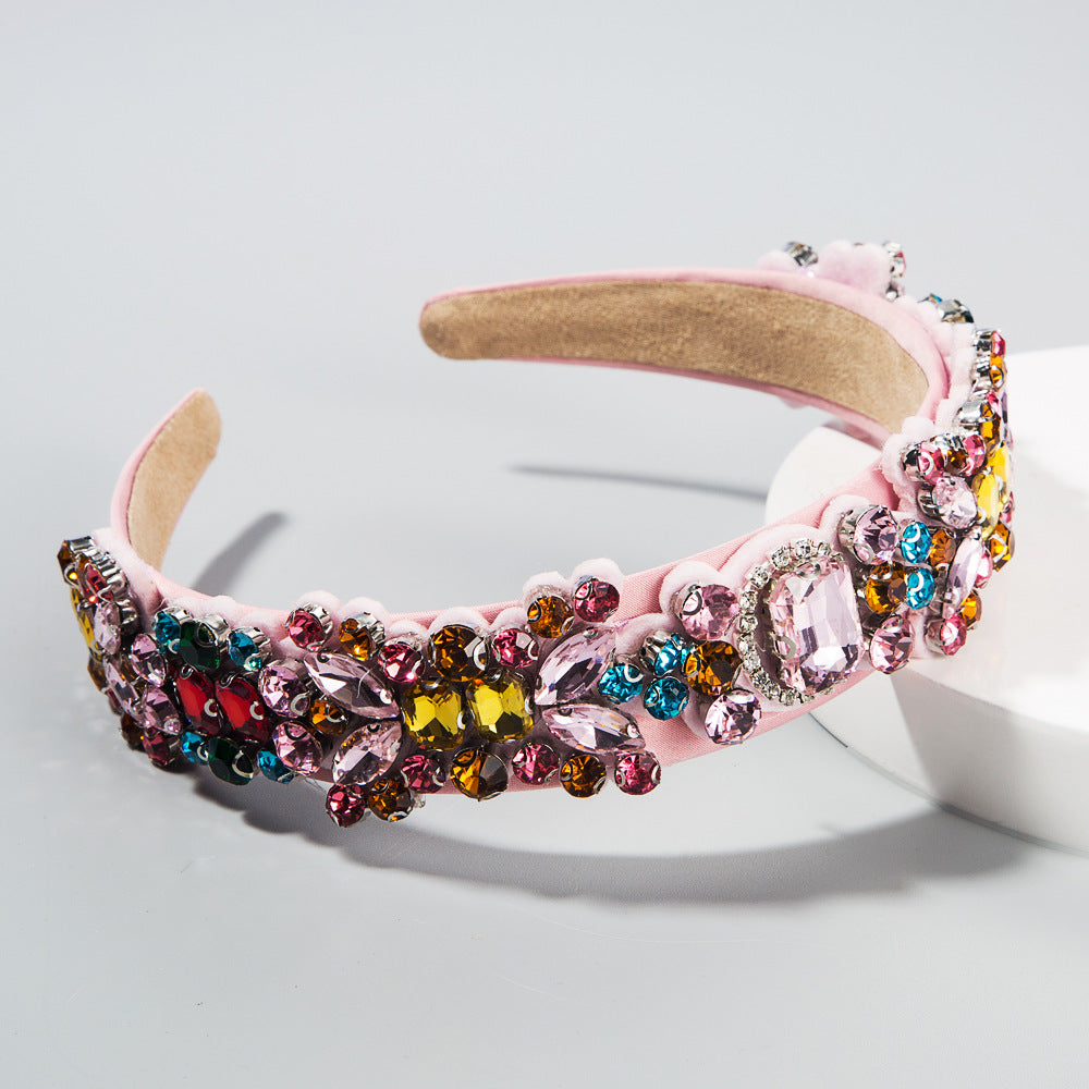 Baroque Retro Rhinestone Headband Set for Ladies