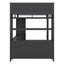Lit mezzanine en métal premium avec armoire et bureau
