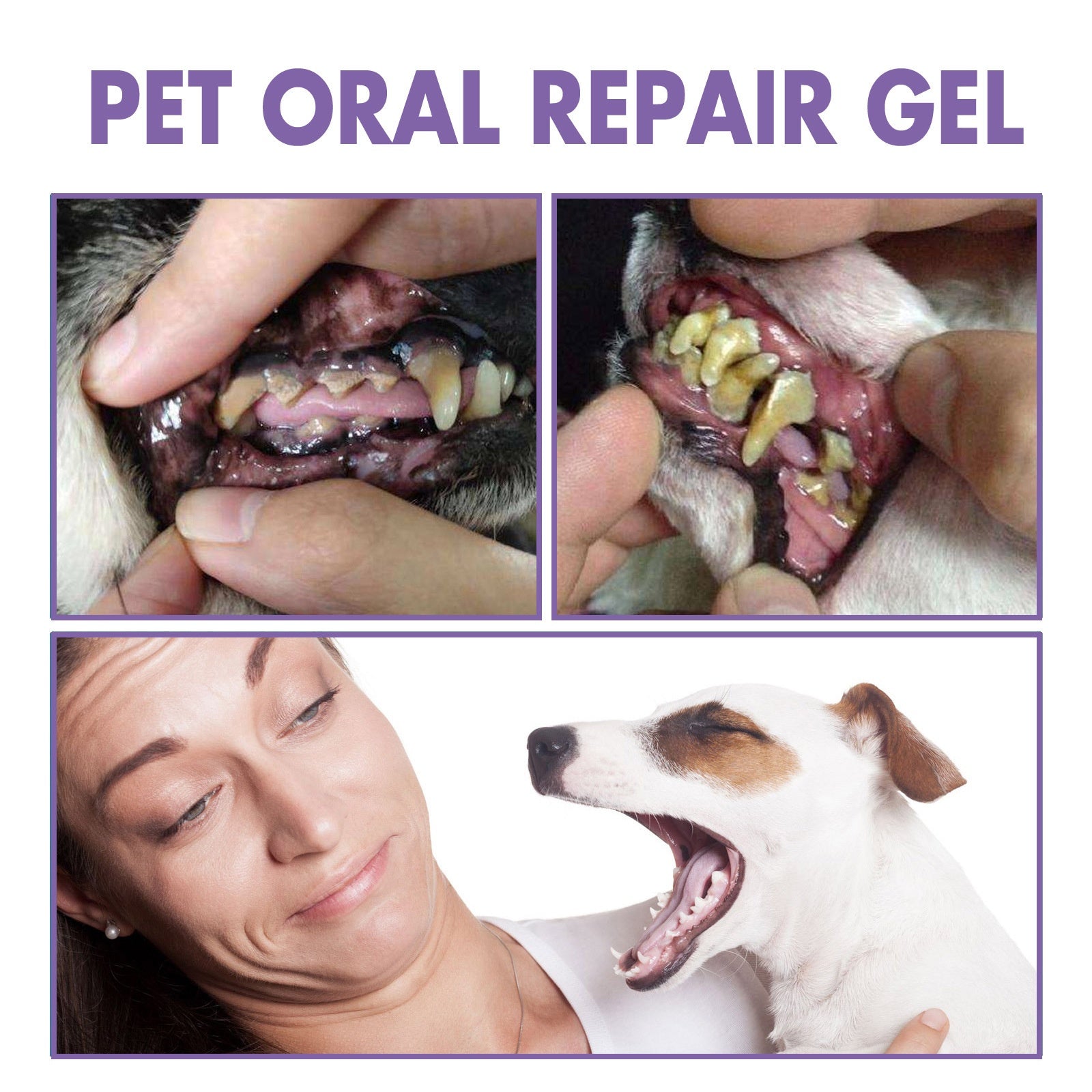 Pet Oral Care Gel for Deep Cleaning of Dog and Cat Teeth Stains and Oral Hygiene - Korvel
