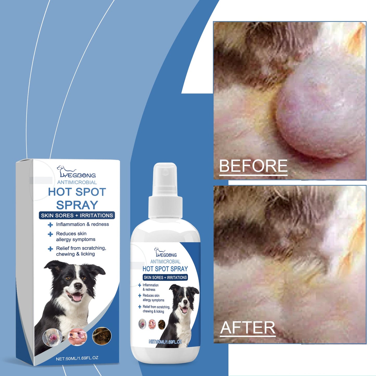 Spray Suave para el Cuidado del Pelaje de Perros y Gatos