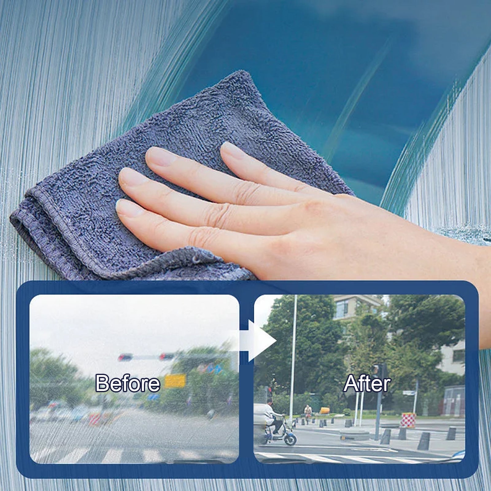 Oil Film Cleaning Emulsion, Powerful Stain Removing Oil Film Cleaning Emulsion For Car Window Front Windshield - Korvel