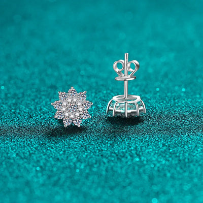 Boucles d'oreilles en zircon moissanite en argent sterling 925