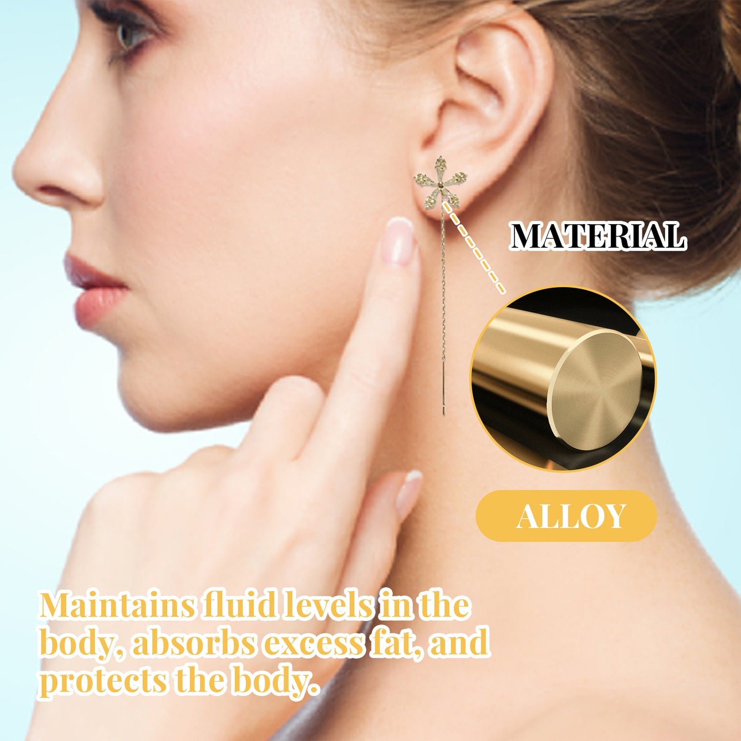 Sweet Crystal Flower Long Earrings - Elegant and Charming