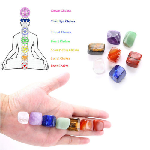 Seven Chakra Stone Set - Polished Healing Crystals