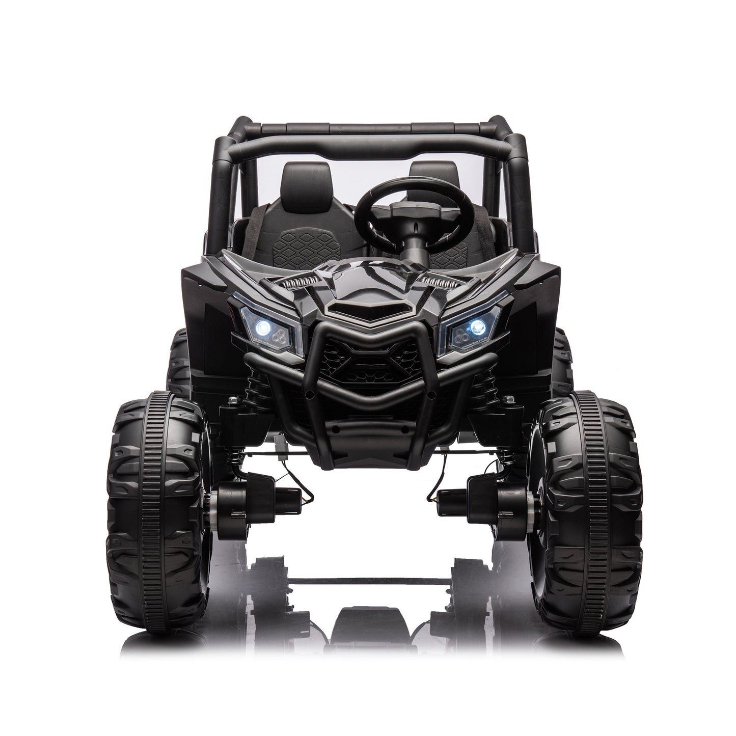 Side by Side 4x4 Ride on Off-Road Truck with Parent Remote Control, Battery Powered Electric Car w/High Low Speed - Korvel