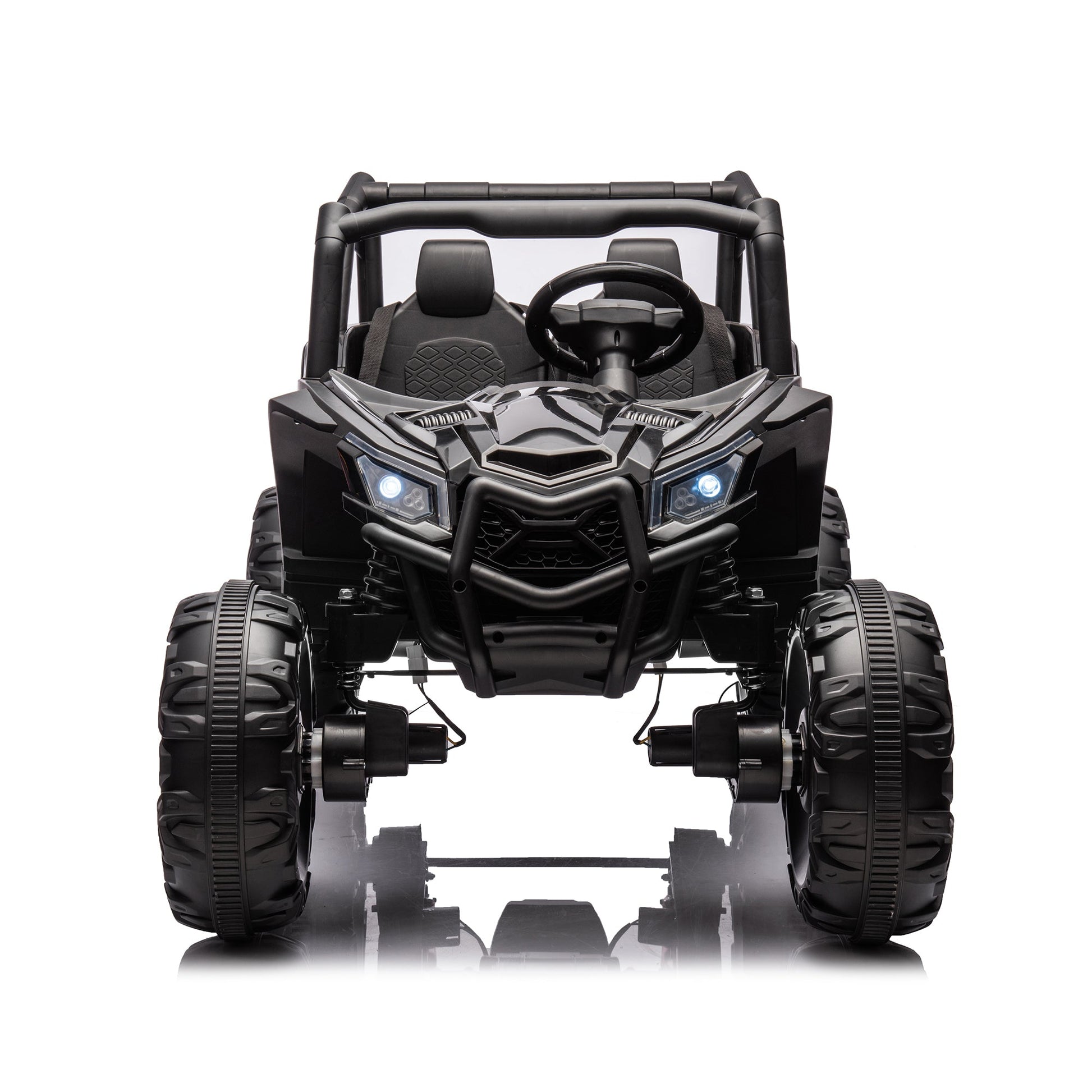 Side by Side 4x4 Ride on Off-Road Truck with Parent Remote Control, Battery Powered Electric Car w/High Low Speed - Korvel