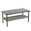 Conjunto de Muebles de Wicker para Exterior Premium con Mesa de Metal Negra