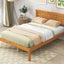 Platform Bed Frame with Headboard, Wood Slat Support No Box Spring Needed Full  Oak - Korvel