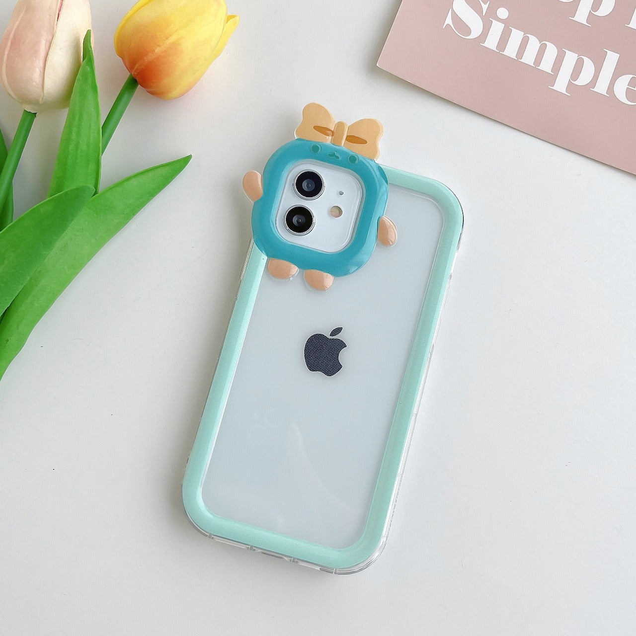 Multi Color Small Monster Lens For Apple iPhone 14maxe Phone Case Angel Eye 12pro Transparent TPU13/XR Soft Cover - Korvel