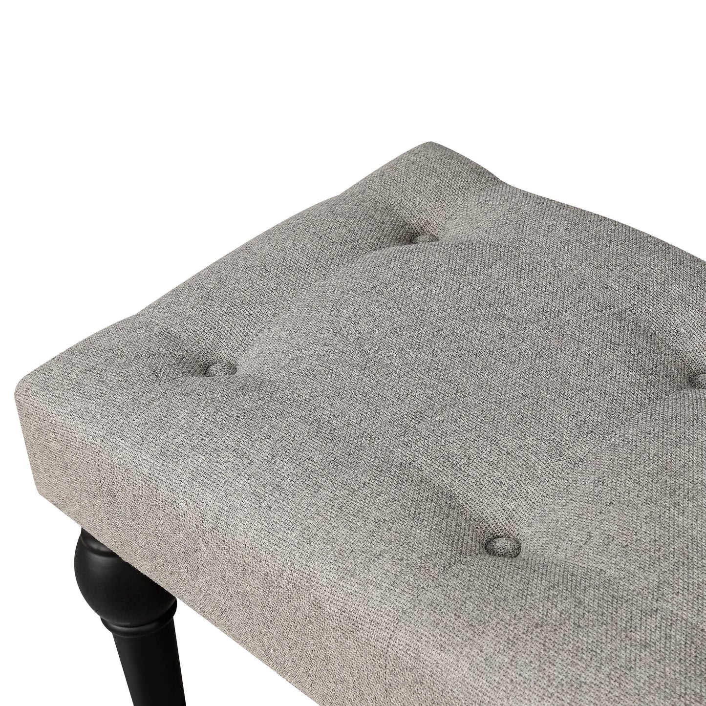 Ottoman Bench 4-thickened Roman Column Feet French Upholstered Bedside Bench For Bedroom Living Room Entryway - Korvel