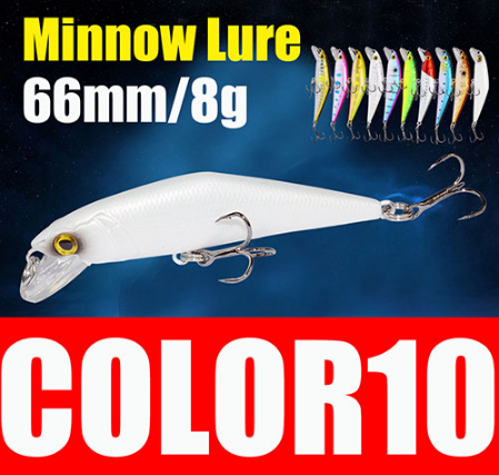 AFISHLURE Bass Wobblers Trout Fishing Lure  66mm/8g Minnow  Hard Baits Iscas Artificial Pesca Leurre - Korvel