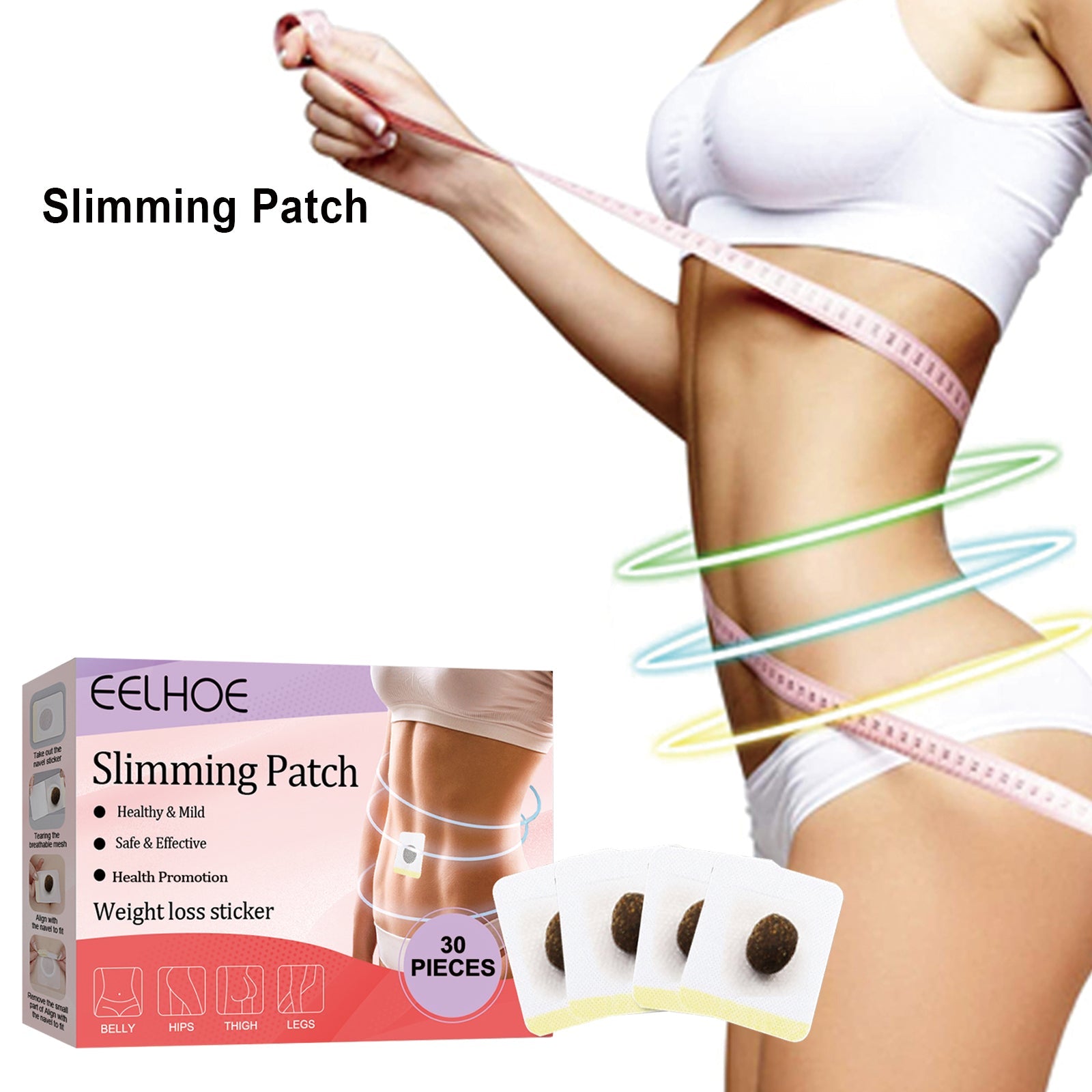 Slimming Patch, Lazy Slimming Body Sculpting Body Belly Button Tight Belly Button Pill Belly Belly Thighs - Korvel