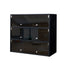 Black Glass Door Shoe Box Shoe Storage Cabinet With RGB Led Light - Korvel