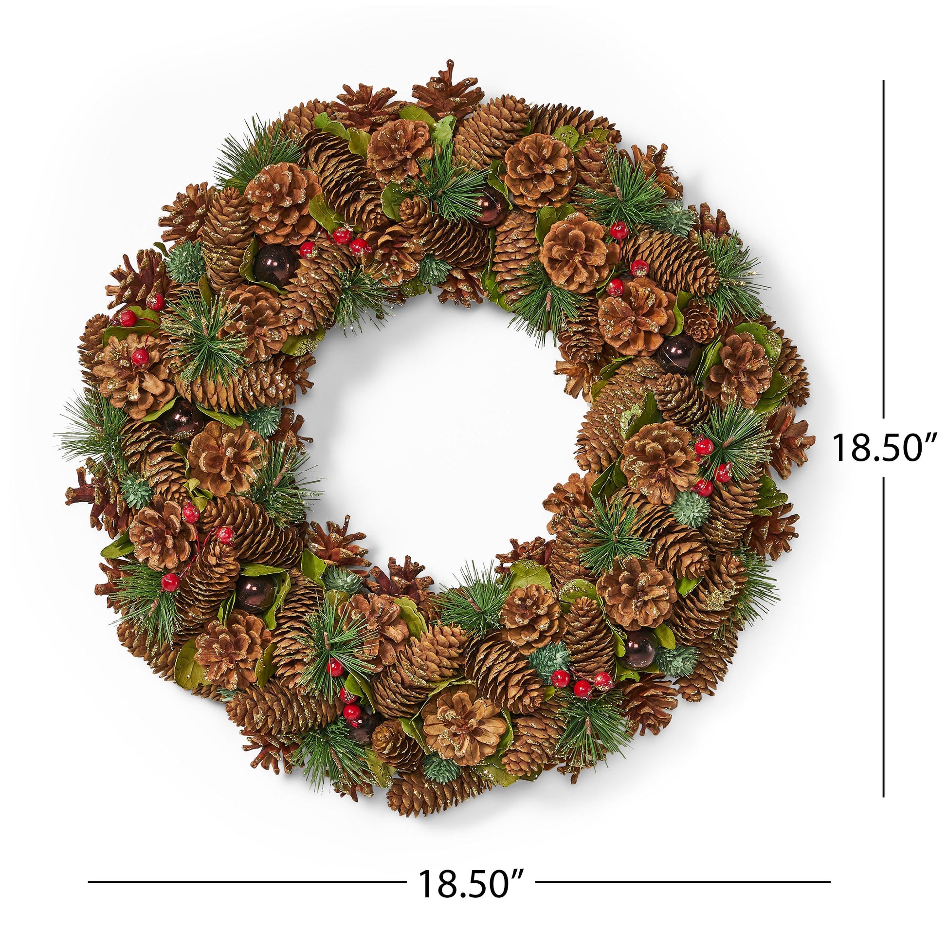 *CLEARANCE SALE* 18.5'' PINE CONE WREATH - Korvel