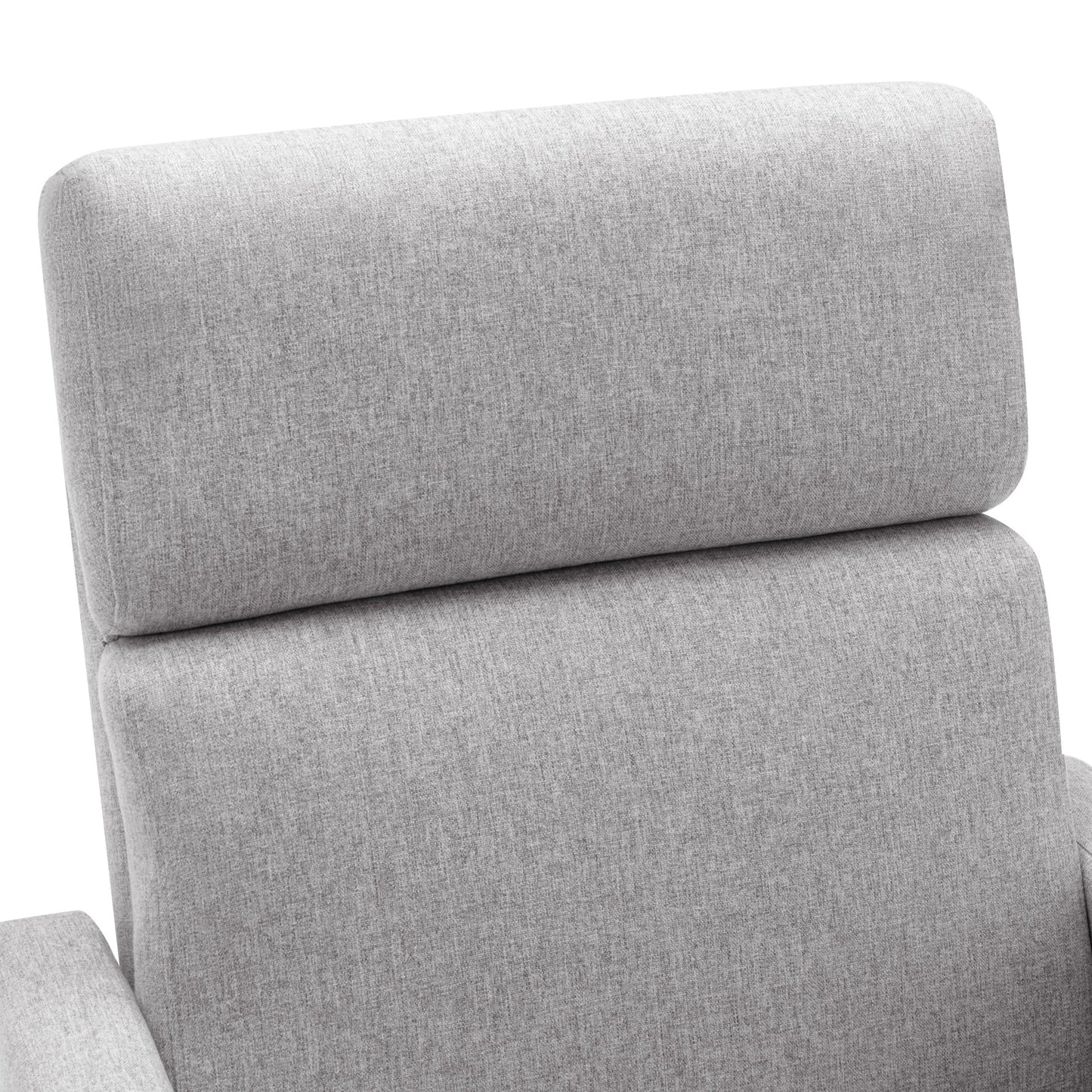 Chaise à bascule rembourrée moderne pour nursery - Gris