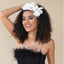 Fashionable handmade fabric crystal flower headband - Korvel