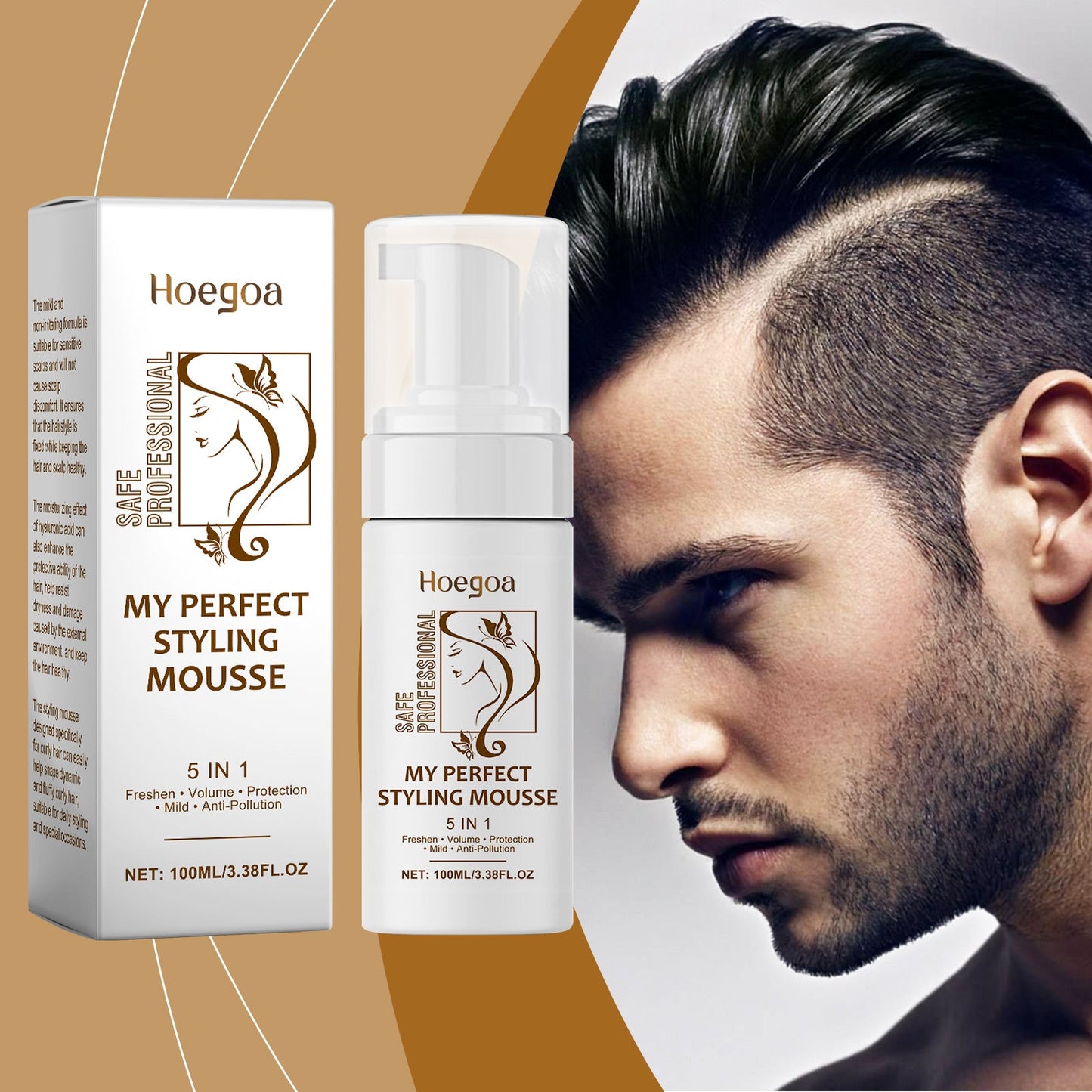 Mousse Coiffante Hydratante pour Volume et Brillance