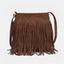 Suede Fringe Shoulder Bag - Stylish & Versatile