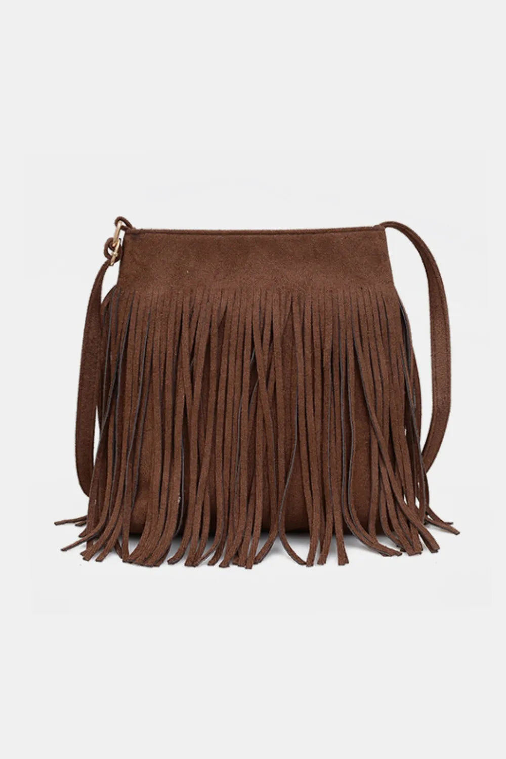 Suede Fringe Shoulder Bag - Stylish & Versatile