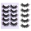 5 Pairs Of Colorful Fried False Eyelashes Multi Layer Thick Cross Mink Like Eyelashes - Korvel
