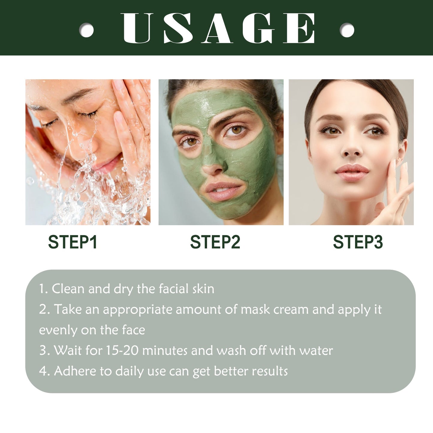 Green Tea Blackhead Removal Mask Deeply Cleanses Skin, Tightens Pores And Lightens Blackheads - Korvel