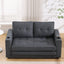 Three in one soft cushion cushion cushion sofa, folding mattress sofa bed, with side pockets and cup holder, dark gray - Korvel