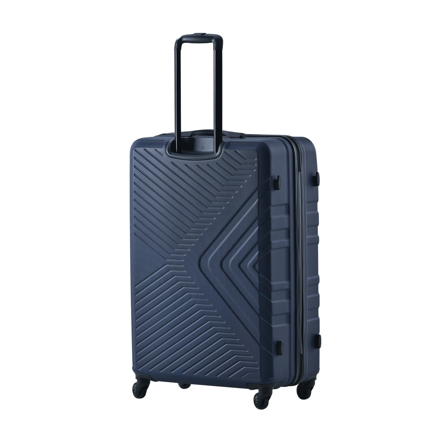 3 Piece Luggage Sets ABS Lightweight Suitcase with Two Hooks, Spinner Wheels, TSA Lock, (20/24/28) Navy - Korvel